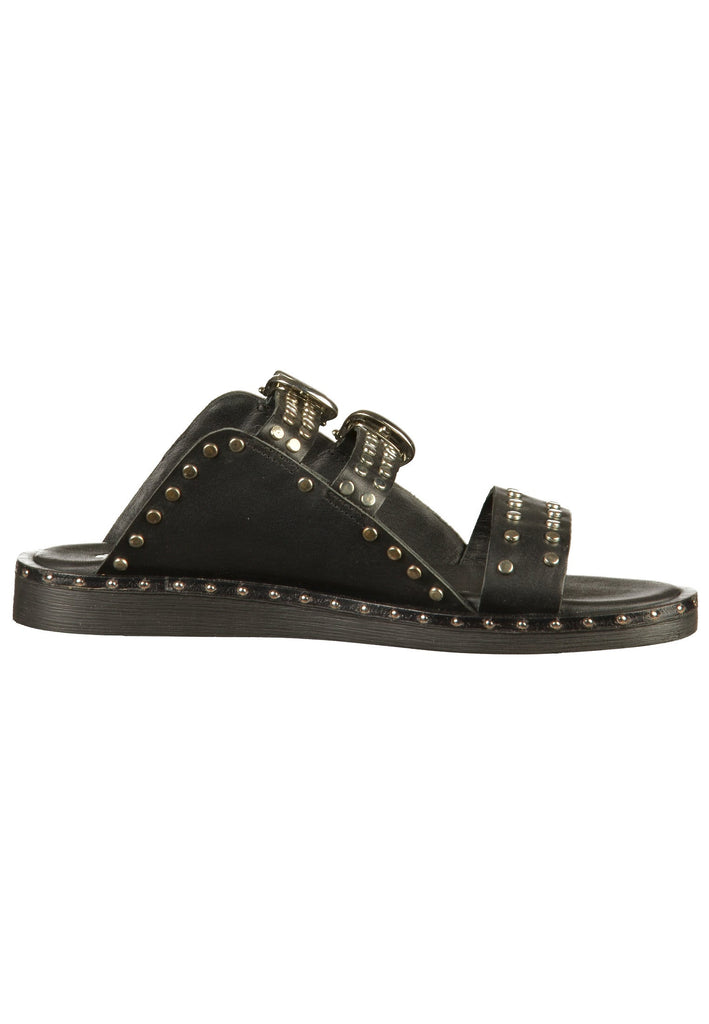 ILC Pantoletten Leder Schwarz - surf4shoes