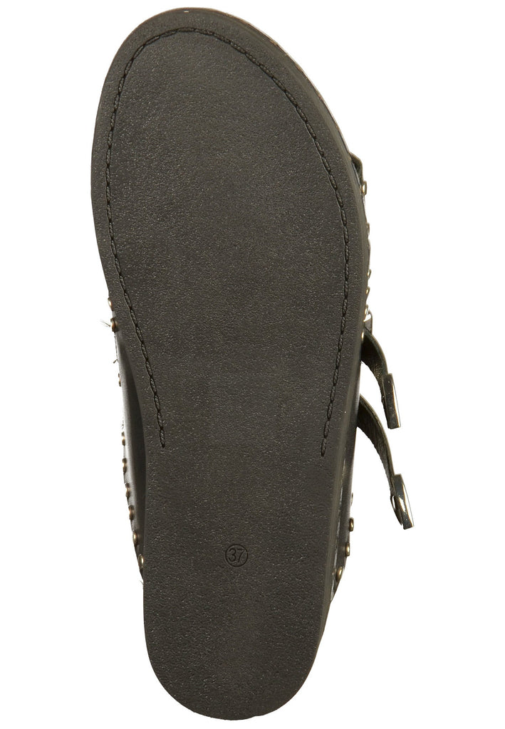 ILC Pantoletten Leder Schwarz - surf4shoes