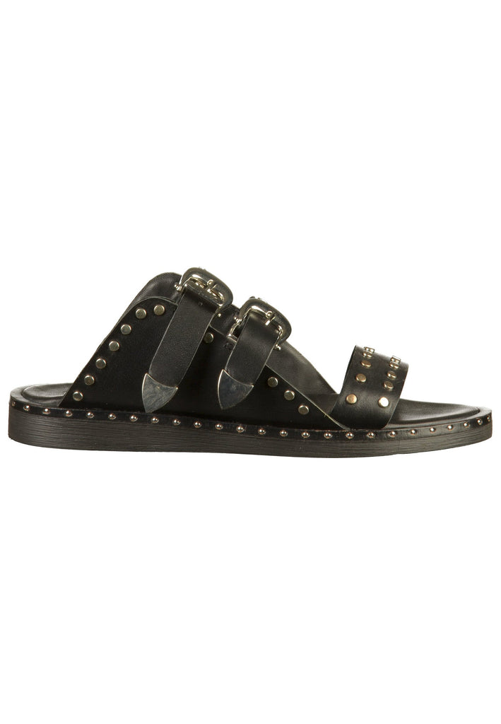 ILC Pantoletten Leder Schwarz - surf4shoes