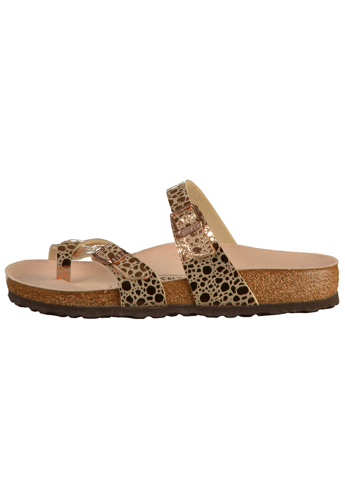 Birkenstock Zehensteg Birko-Flor Metallic Stones Copper - surf4shoes