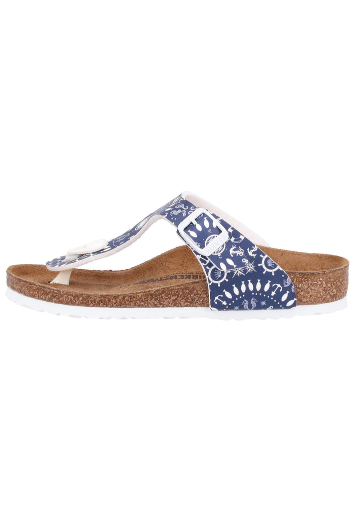 Birkenstock Sandalen Birko-Flor Nautical Print Blue - surf4shoes