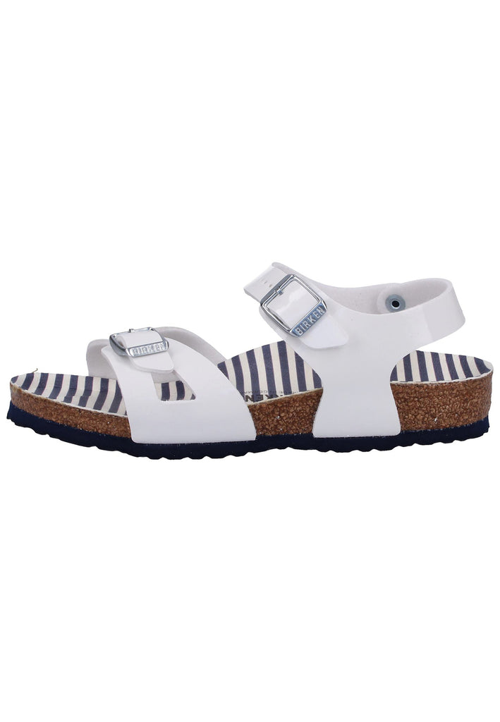Birkenstock Sandalen Birko-Flor Nautical Stripes White - surf4shoes