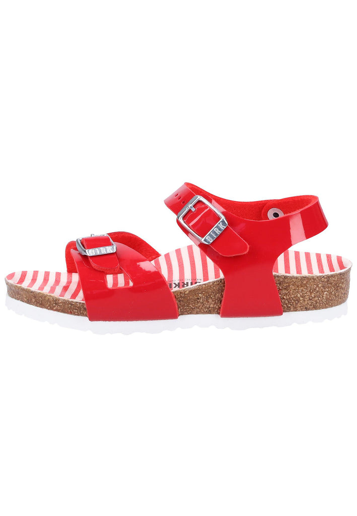 Birkenstock Sandalen Birko-Flor Nautical Stripes Red - surf4shoes