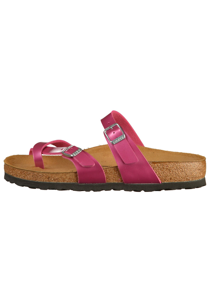 Birkenstock Zehensteg Birko-Flor Metallic Cuts Magenta - surf4shoes