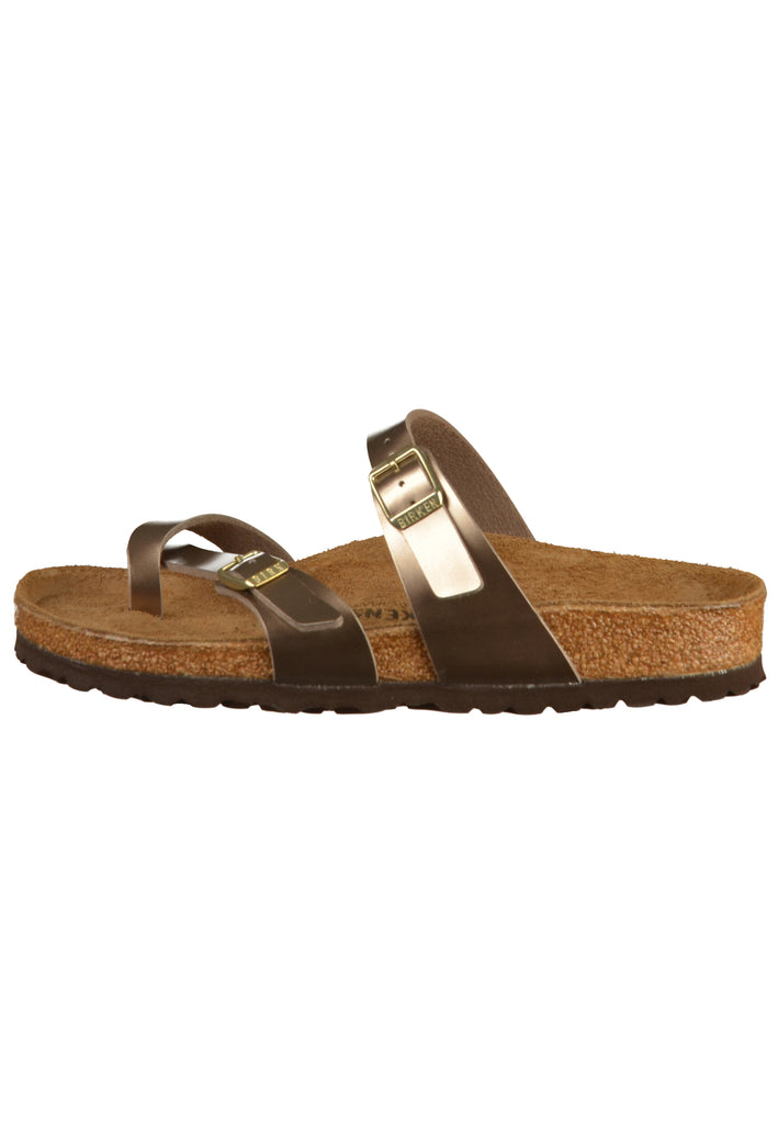 Birkenstock Zehensteg Birko-Flor Electric Metallic Taupe - surf4shoes