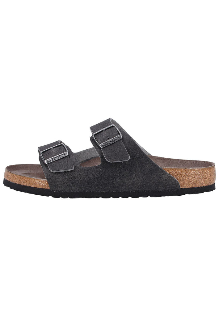 Birkenstock Pantoletten Naturleder Vintage Anthracite - surf4shoes