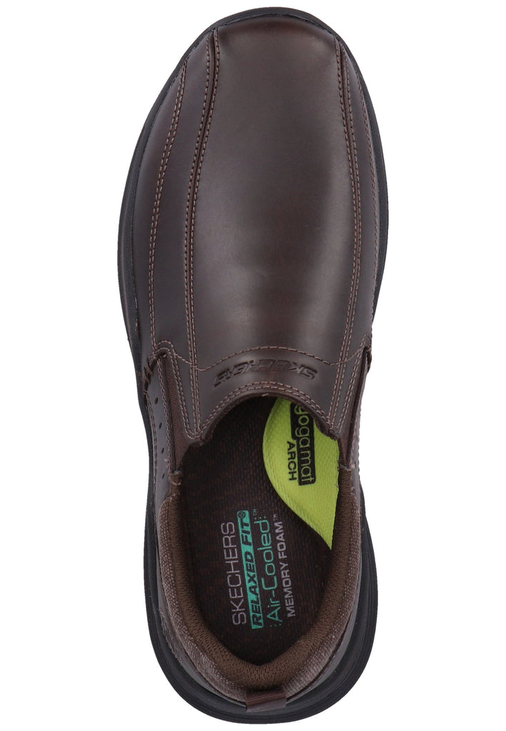 Skechers Slipper Leder Braun - surf4shoes