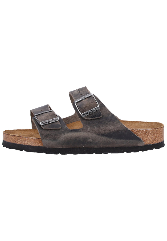 Birkenstock Pantoletten Leder Grau - surf4shoes