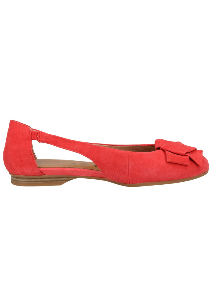 Tamaris Ballerinas Veloursleder Koralle - surf4shoes