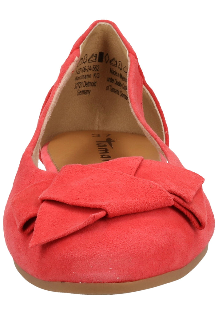 Tamaris Ballerinas Veloursleder Koralle - surf4shoes