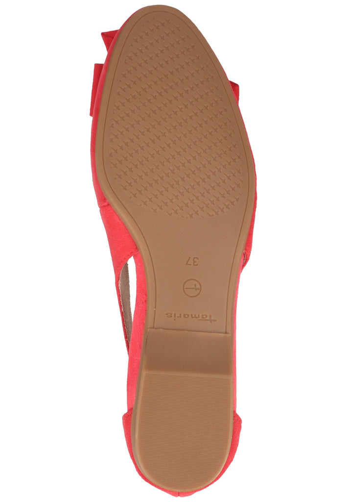 Tamaris Ballerinas Veloursleder Koralle - surf4shoes
