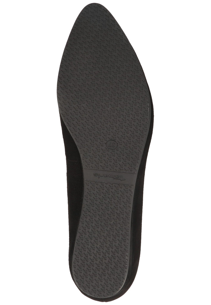 Tamaris Ballerinas Veloursleder Schwarz - surf4shoes