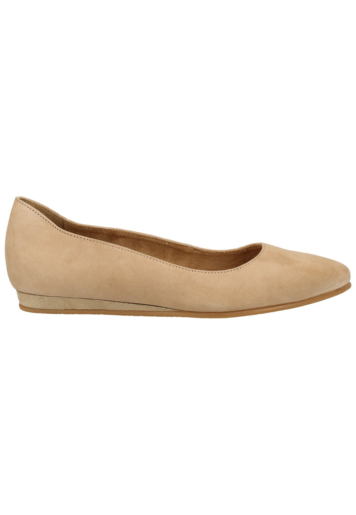 Tamaris Ballerinas Veloursleder Taupe - surf4shoes