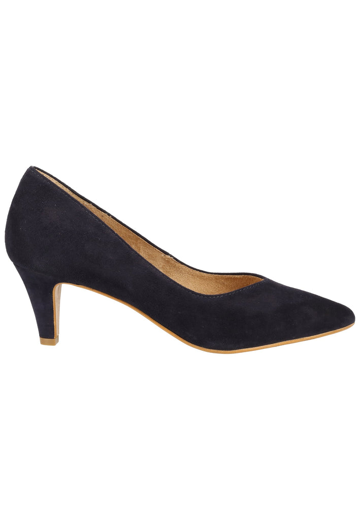 Tamaris Pumps Veloursleder Navy - surf4shoes