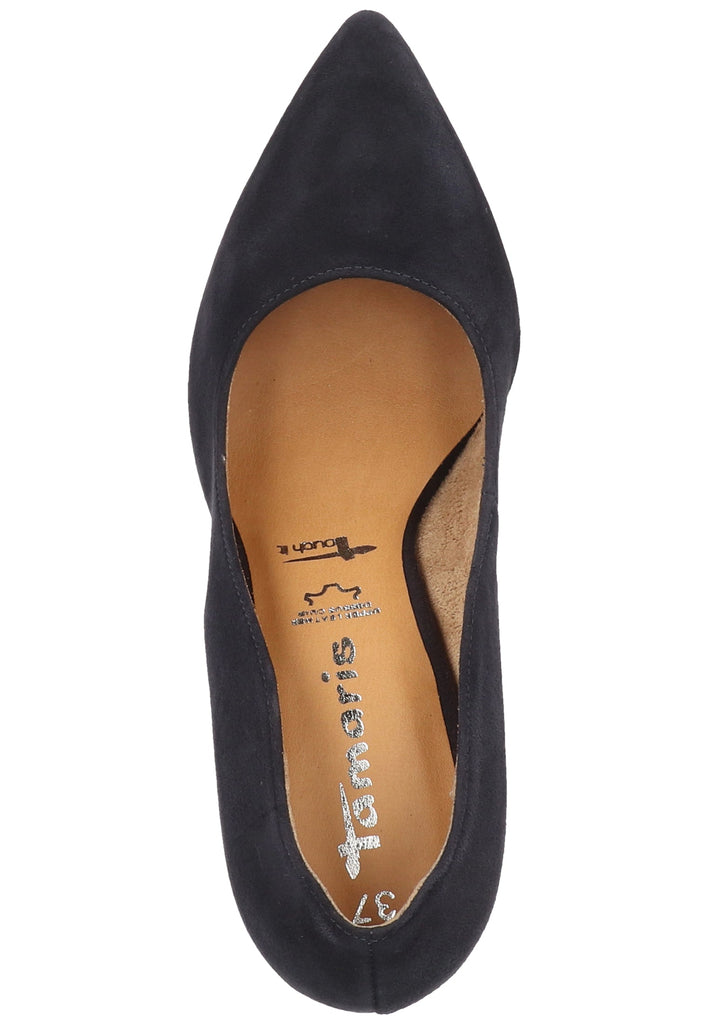 Tamaris Pumps Veloursleder Navy - surf4shoes