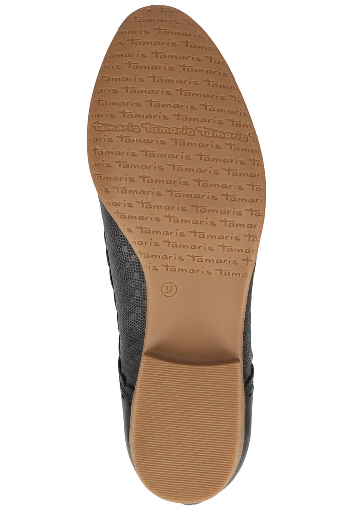 Tamaris Halbschuhe Leder Navy - surf4shoes