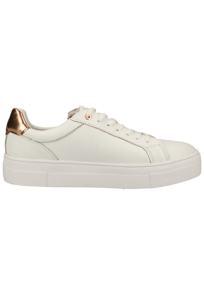 Tamaris Sneaker Leder/Synthetik Weiß/Gold - surf4shoes