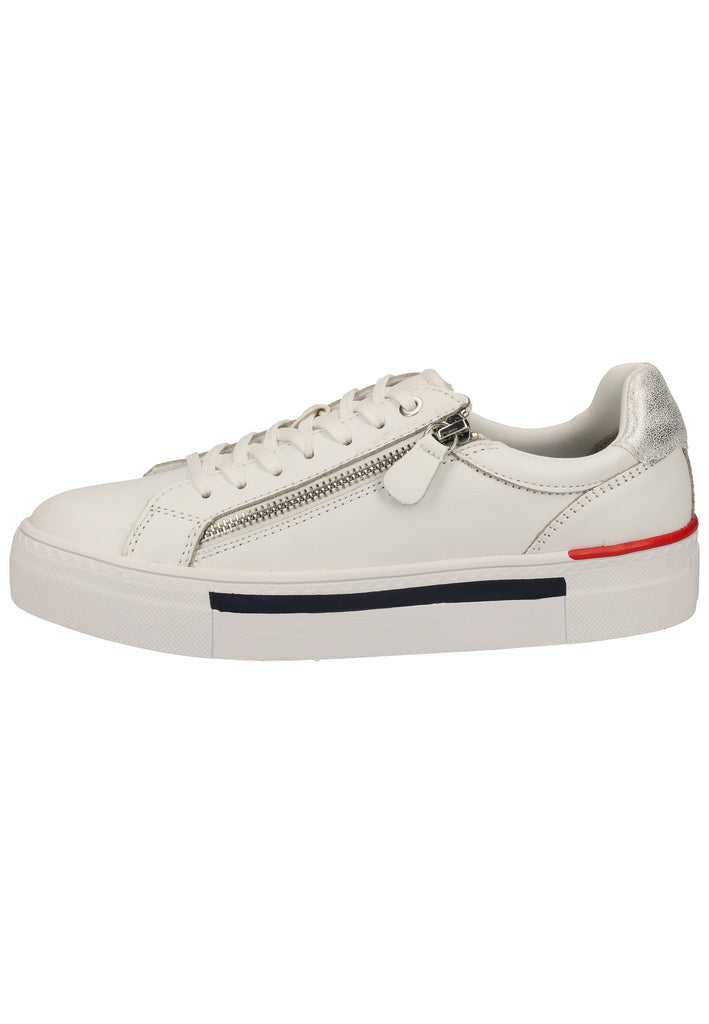 Tamaris Sneaker Leder/Synthetik Weiß - surf4shoes