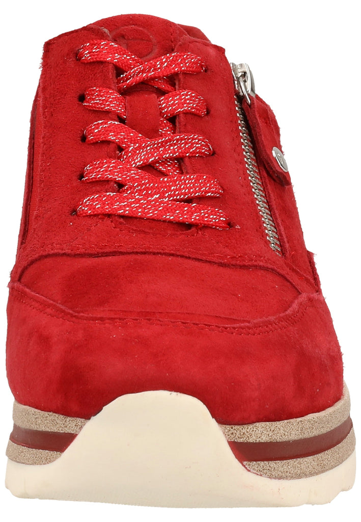 Tamaris Sneaker Leder Rubinrot - surf4shoes