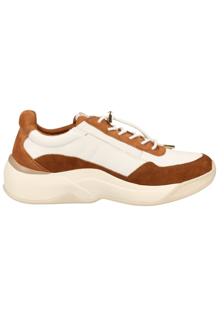 Tamaris Sneaker Leder Weiß/Braun - surf4shoes