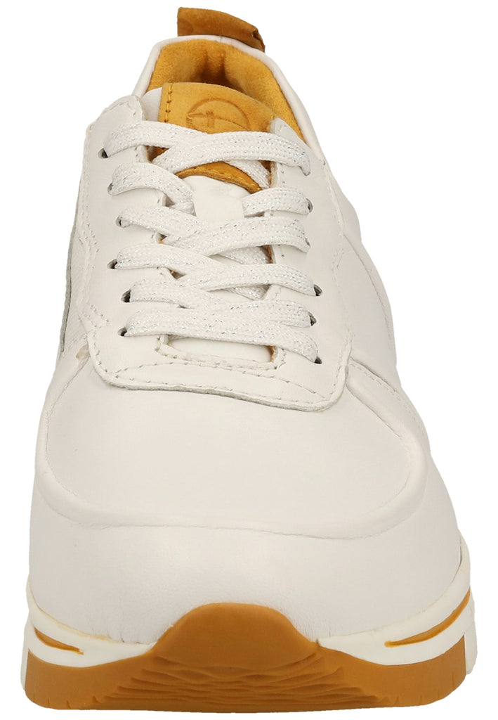 Tamaris Sneaker Leder Weiß/Gelb - surf4shoes
