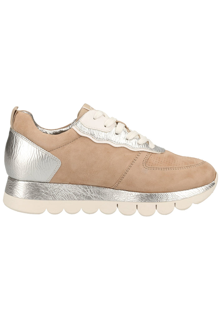 Tamaris Sneaker Leder/Textil Beige/Silber - surf4shoes