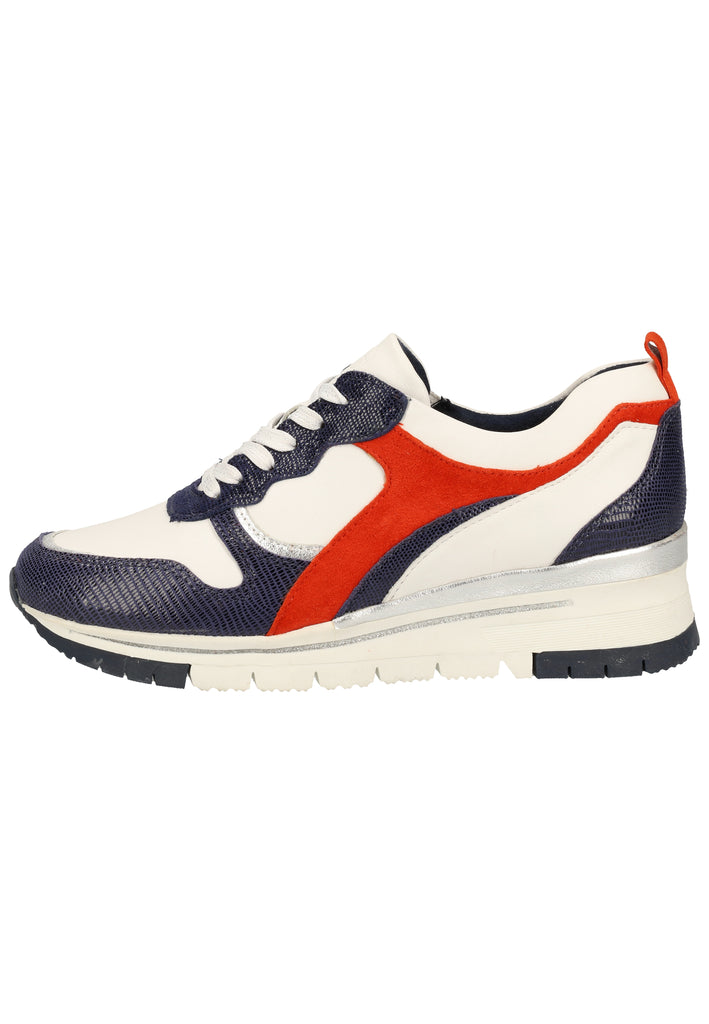 Tamaris Sneaker Leder Weiß/Navy - surf4shoes