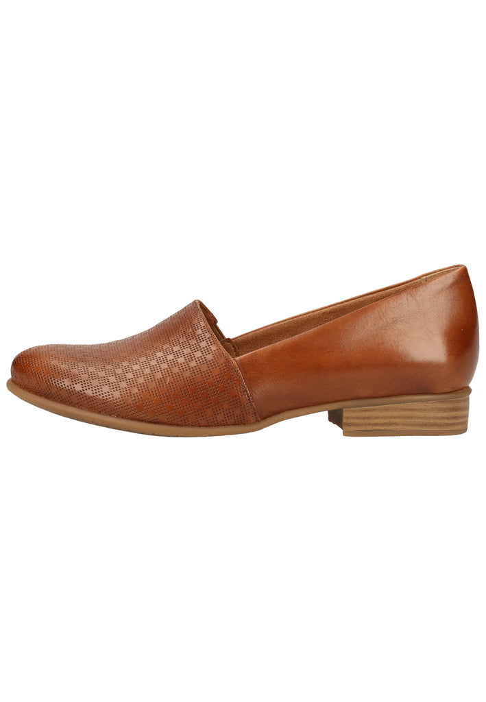 Tamaris Slipper Leder Nuss - surf4shoes