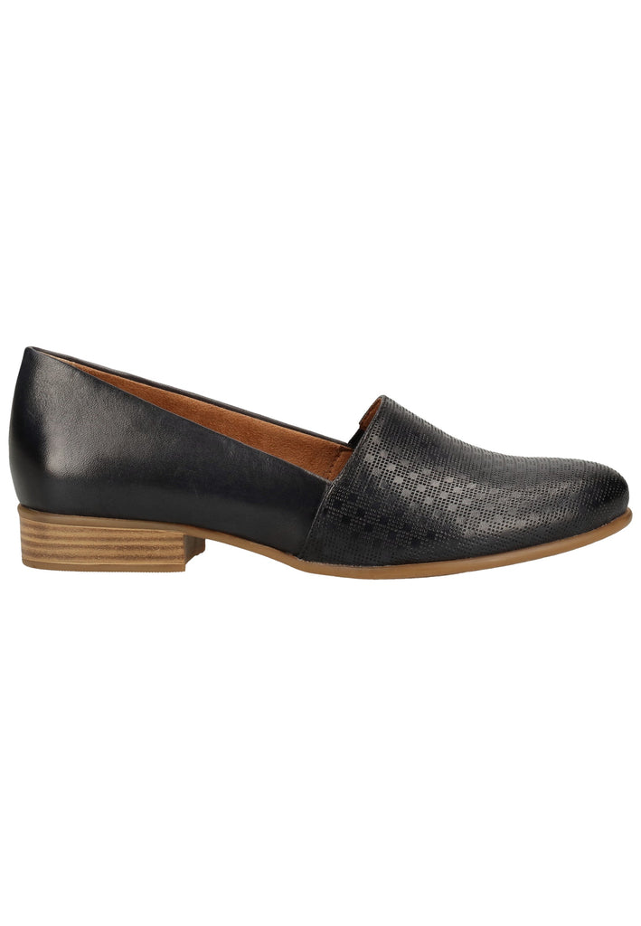 Tamaris Slipper Veloursleder Navy - surf4shoes