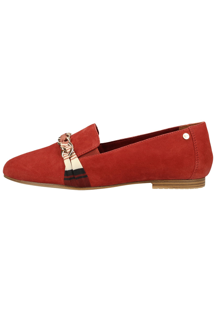 Tamaris Slipper Veloursleder Rubinrot - surf4shoes