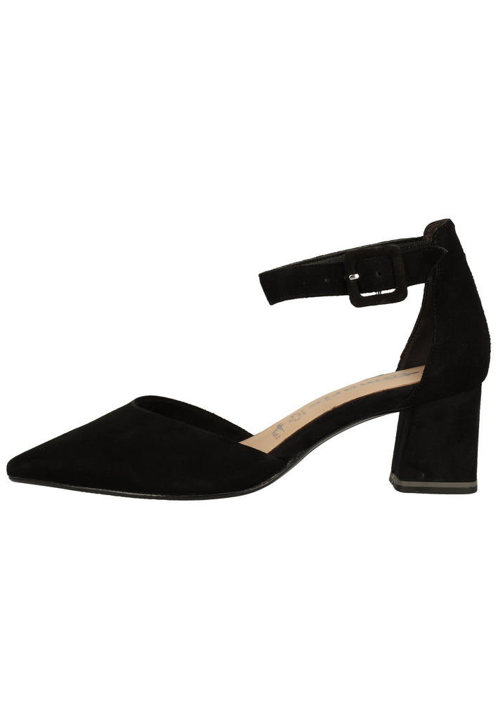 Tamaris Sandalen Veloursleder Schwarz - surf4shoes