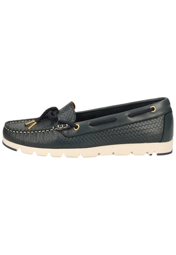 Tamaris Halbschuhe Leder Navy - surf4shoes