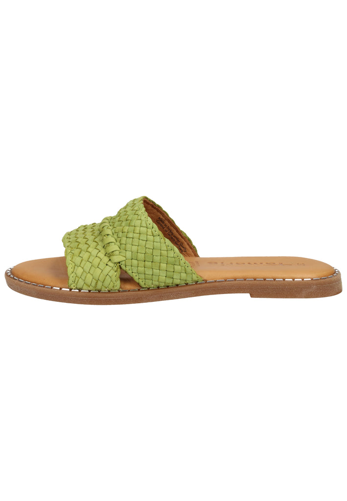 Tamaris Pantoletten Leder Pistachio - surf4shoes