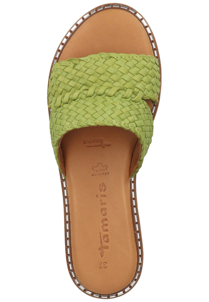 Tamaris Pantoletten Leder Pistachio - surf4shoes