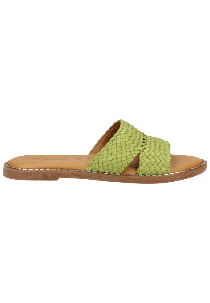 Tamaris Pantoletten Leder Pistachio - surf4shoes