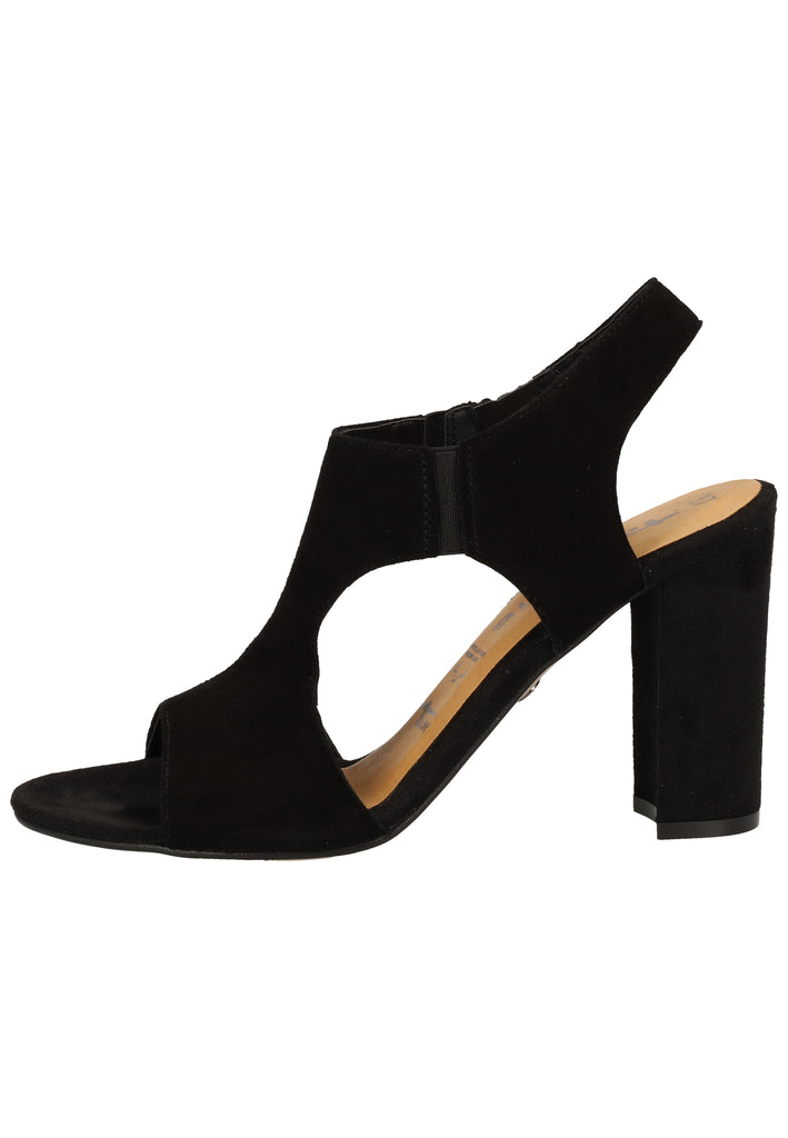 Tamaris Sandalen Veloursleder Schwarz - surf4shoes