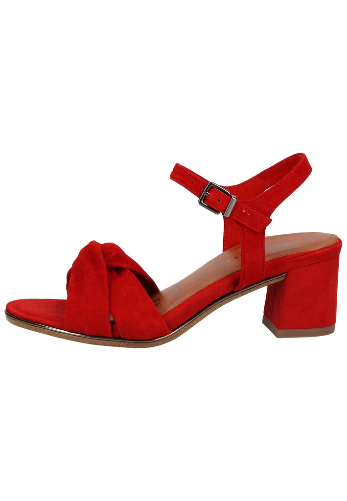 Tamaris Sandalen Veloursleder Rubinrot - surf4shoes