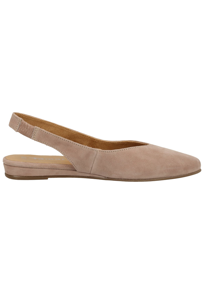 Tamaris Ballerinas Veloursleder Taupe - surf4shoes