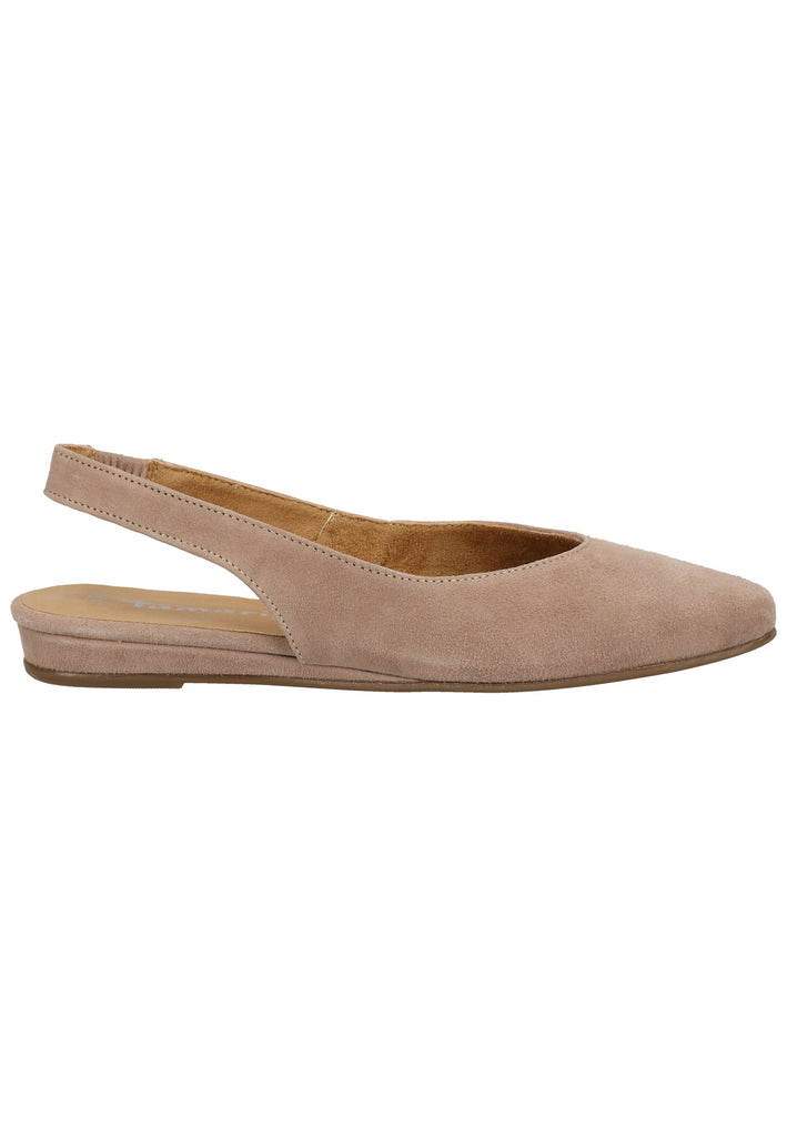Tamaris Ballerinas Veloursleder Taupe - surf4shoes