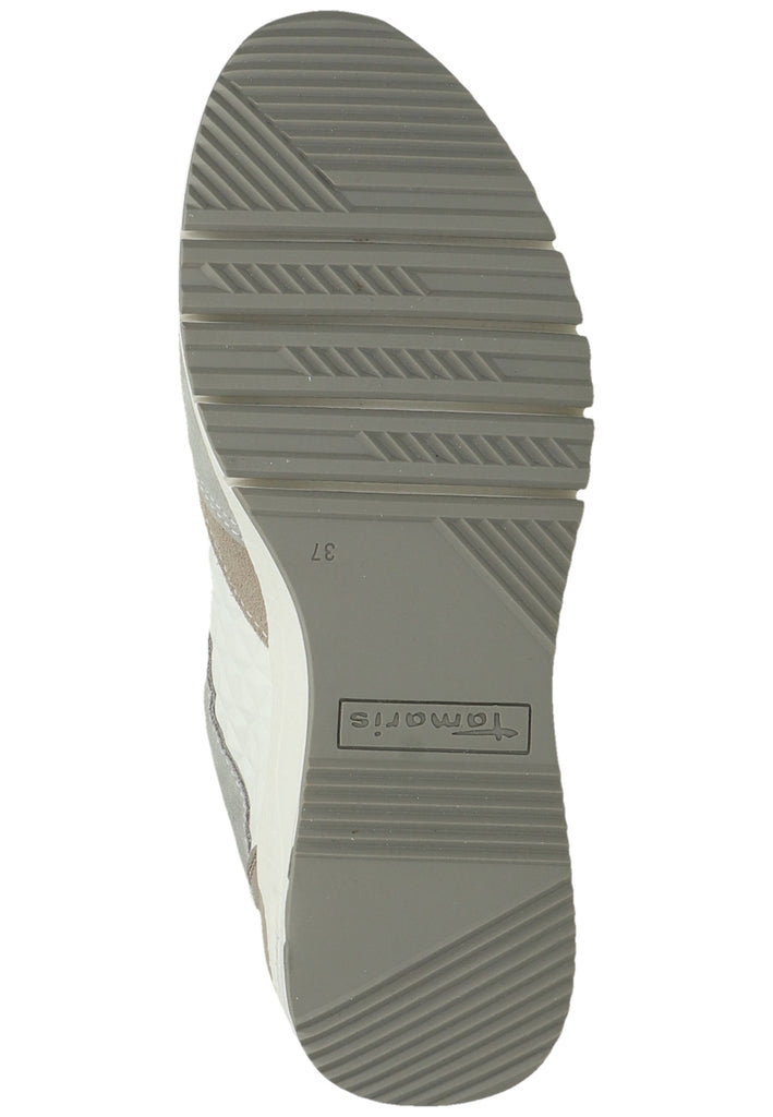 Tamaris Sneaker Leder/Textil Weiß Kombi - surf4shoes