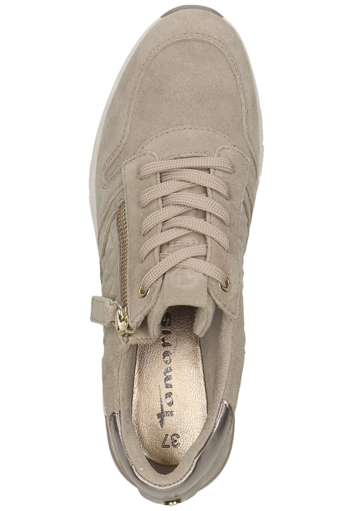 Tamaris Sneaker Leder/Textil Taupe - surf4shoes