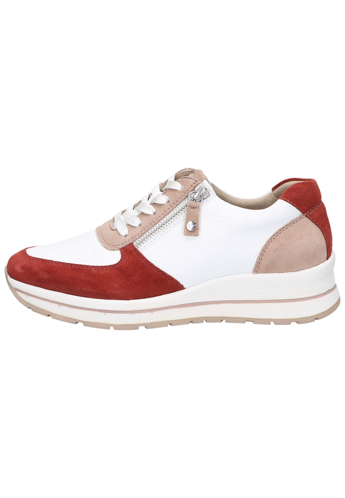 Tamaris Sneaker Leder/Textil Weiß/Rot - surf4shoes