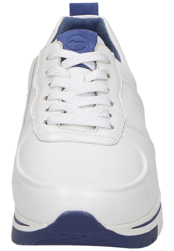 Tamaris Sneaker Leder Weiß/Blau - surf4shoes