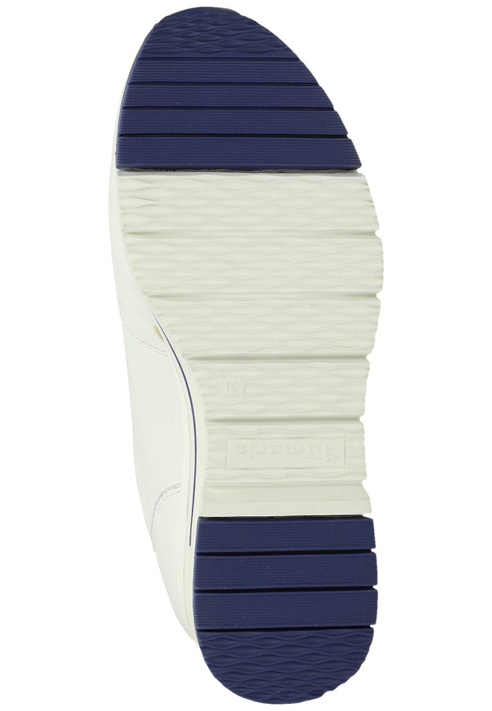 Tamaris Sneaker Leder Weiß/Blau - surf4shoes