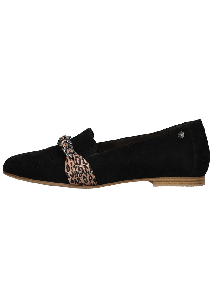Tamaris Slipper Veloursleder Schwarz - surf4shoes