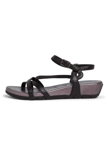 Tamaris Sandalen Leder Schwarz - surf4shoes