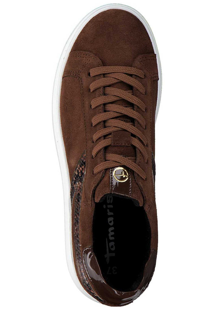 Tamaris Sneaker Leder/Textil Cognac - surf4shoes