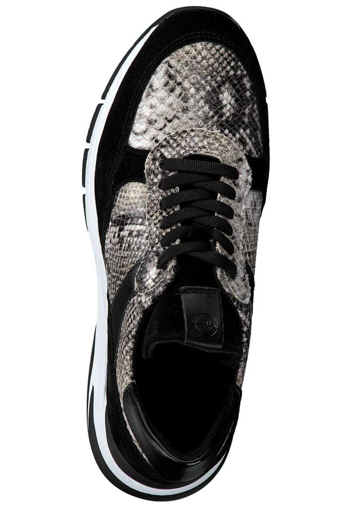 Tamaris Sneaker Leder/Textil Schwarz - surf4shoes