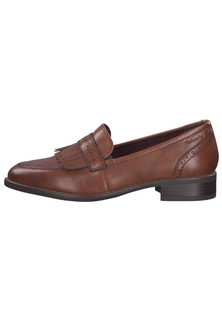 Tamaris Slipper Leder Chestnut - surf4shoes