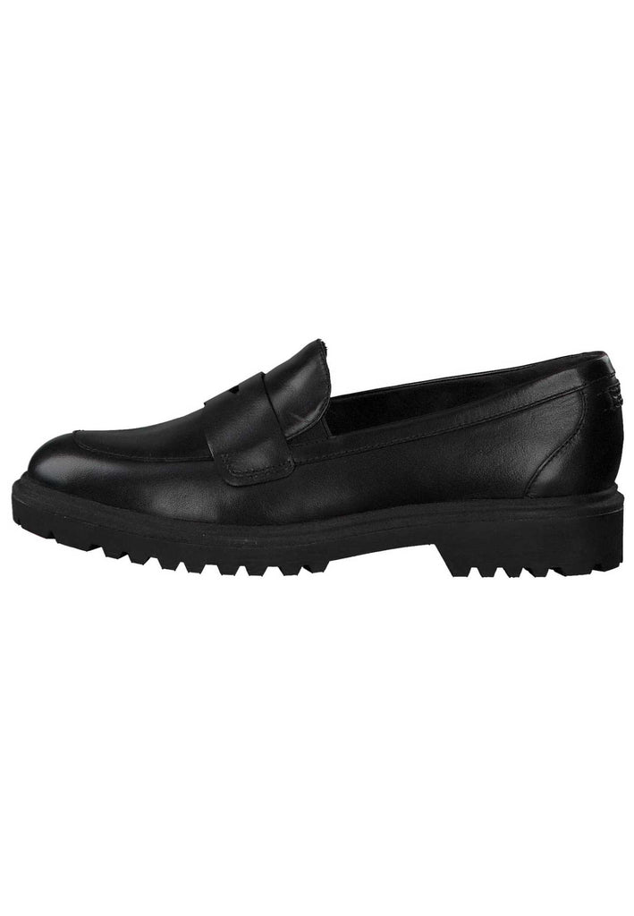Tamaris Slipper Leder Schwarz - surf4shoes